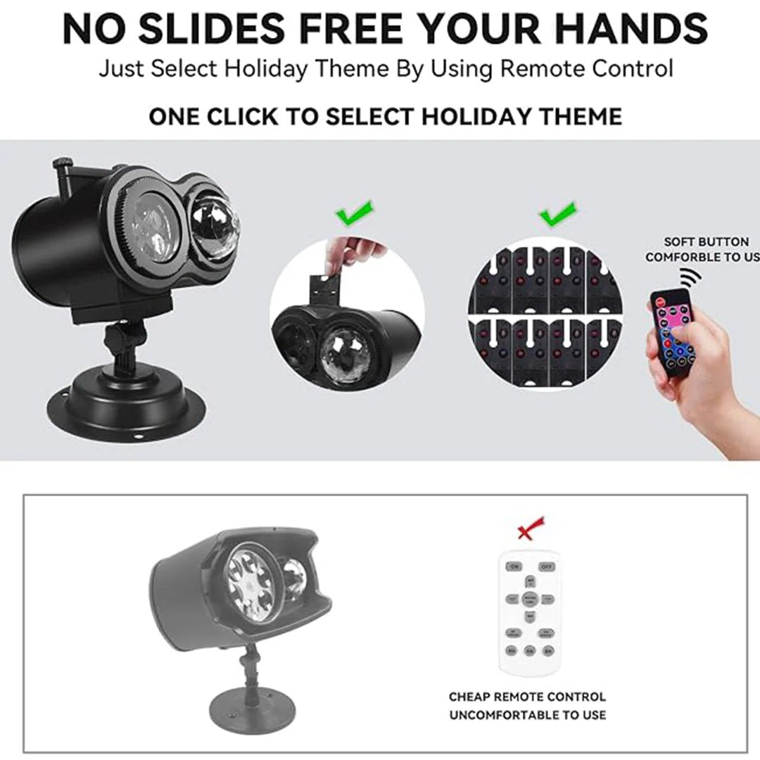 Pattern card being swapped in the projector