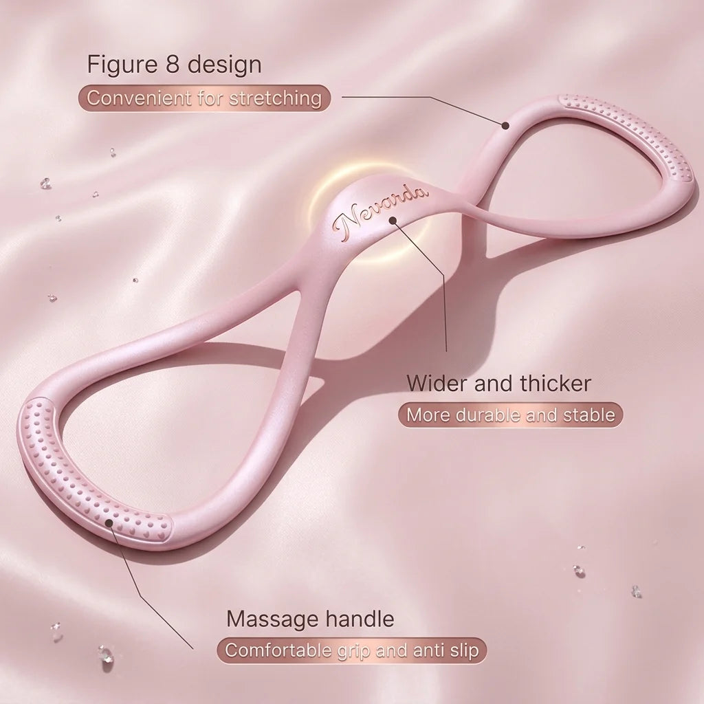 Nevarda Flow Sculpt Band features: figure-8 design, wider thicker body, cushioned massage handles